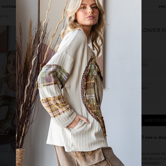 Oli and Hali “ Piper “ Oli & Hali Mixed Print Peace Patch Top 40 - Picture 3 of 6